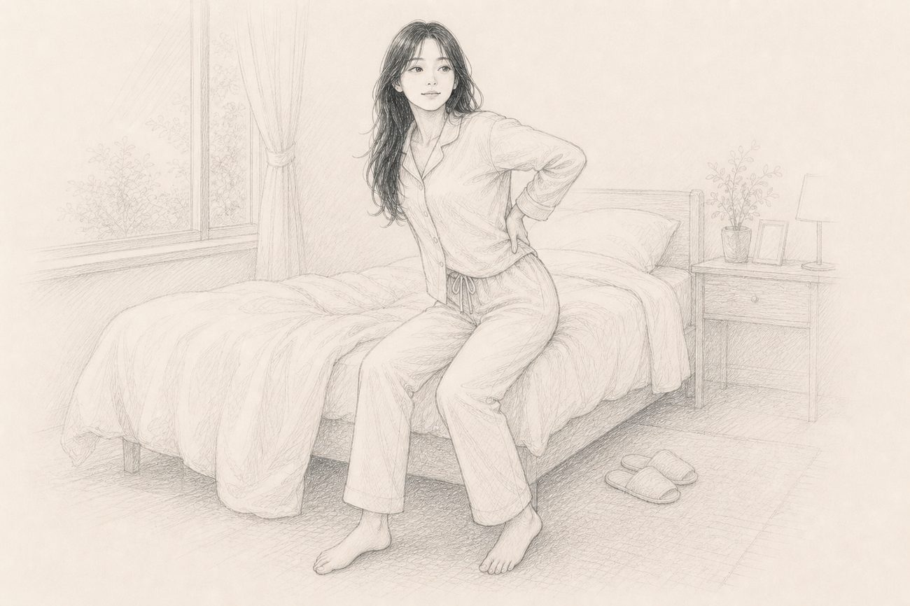 아침에 허리가 뻣뻣할 때, 침대 위 5분으로 시작하는 하루